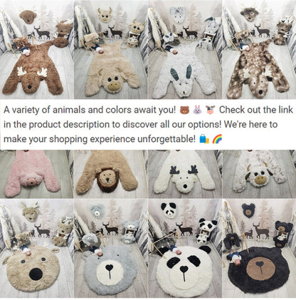 Bear Storage Basket - Nursery Organizer, Personalized Toy Bin, Baby Room Decor