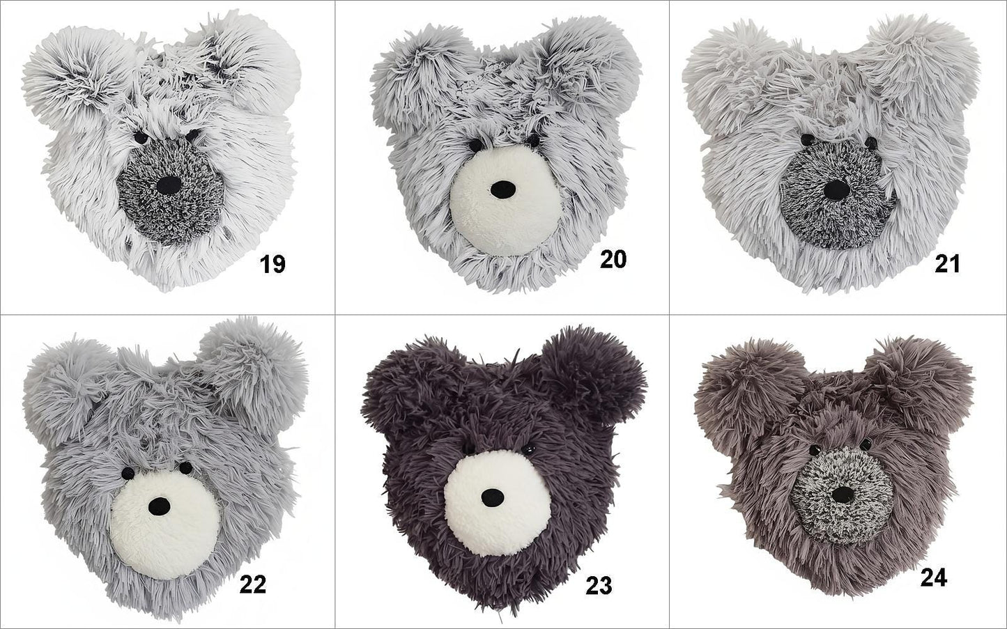 Handmade plush bear wall decor - woodland nursery animal head