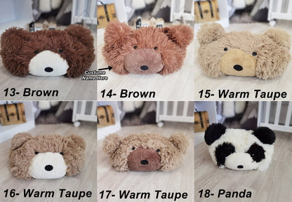 Warm Taupe Bear Pillow Soft Nursery