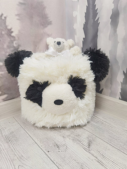 Handmade Minky Panda Bear Rug: Personalized Plush Nursery Decor