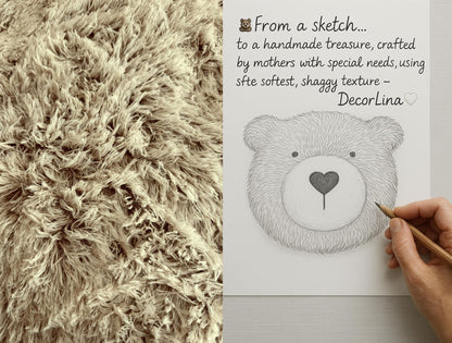 Bear Rug Faux Fur Personalized Baby Boy