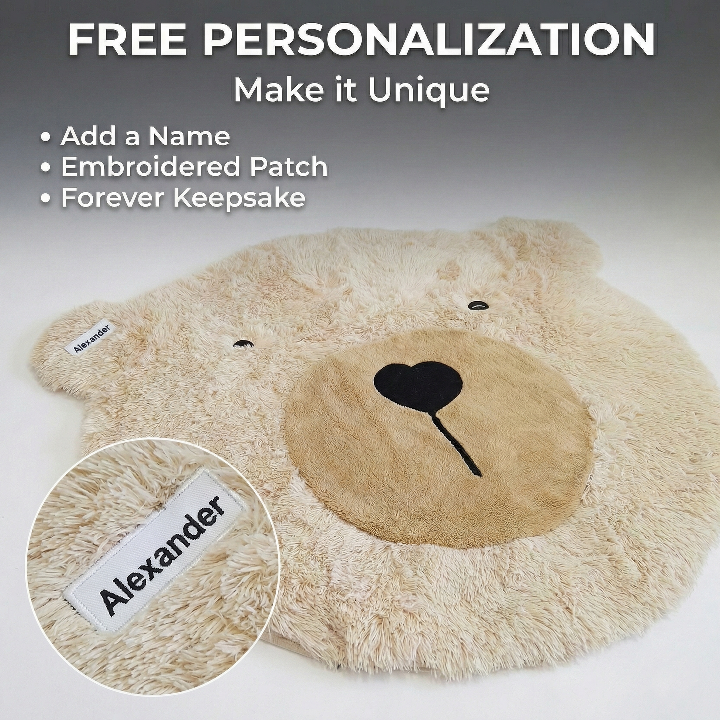 Bear Head Wall Mount - Faux Taxidermy Nursery Decor & Soft Plush Trophy