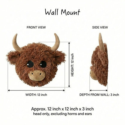 Highland Cow Farmhouse Nursery Rug - DECORLINA