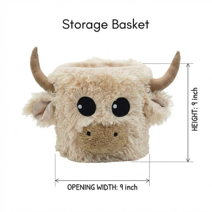 Highland Cow Nursery Rug Beige - DECORLINA