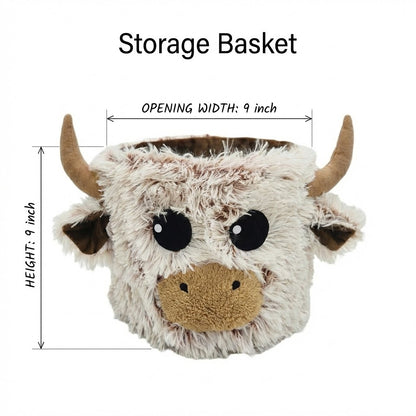 Highland Cow Nursery Rug: Plush Farmhouse Baby Playmat