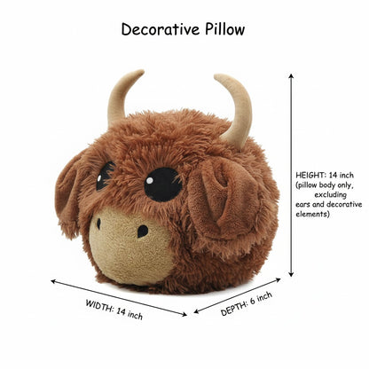 Highland Cow Nursery Rug - Soft Plush Farm Animal Play Mat for Baby Room Decor
