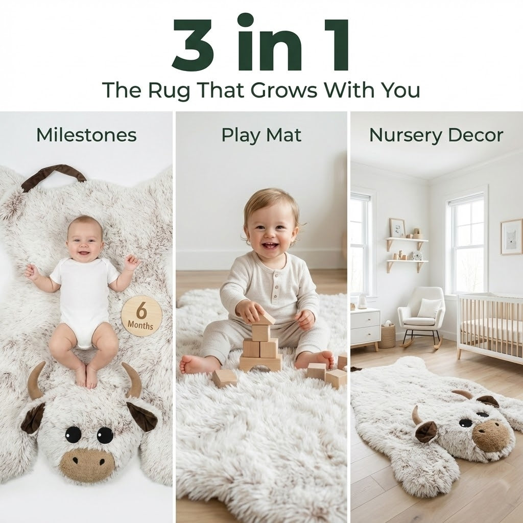 Farmhouse Cow Nursery Basket Storage