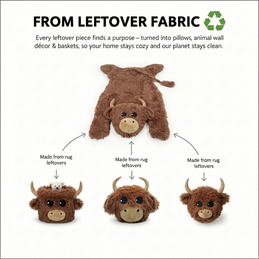 Highland Cow Farmhouse Nursery Rug - DECORLINA