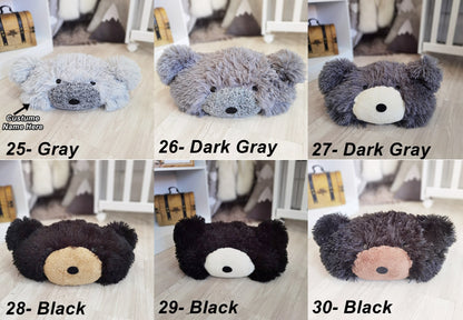 Handmade Plush Bear Pillow: Cozy Nursery Decor, Personalizable
