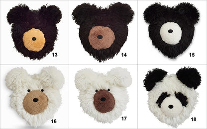 Handmade plush bear wall decor - woodland nursery animal head