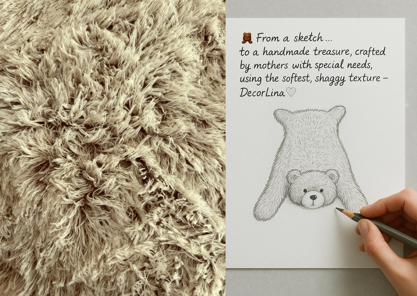 Bear Rug Brown Plush Baby Boy