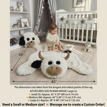 Wall Mounted Highland Cow Head Plush